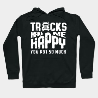 Trucks make me happy (white) Hoodie